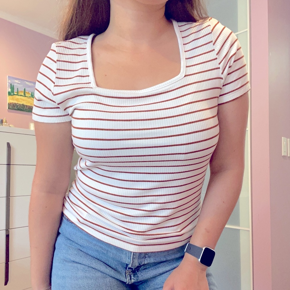 A NEW DAY ribbed square neck top